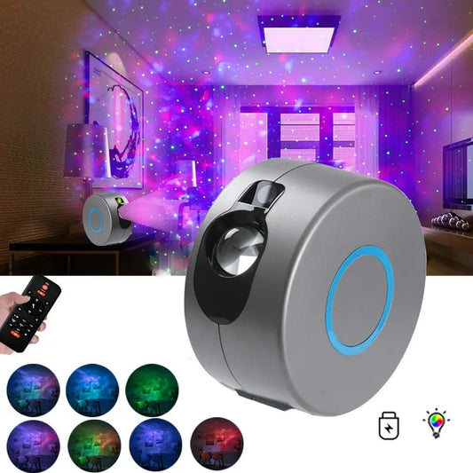 Dynamic Starry Sky Night Light Projector with 7 Color Options