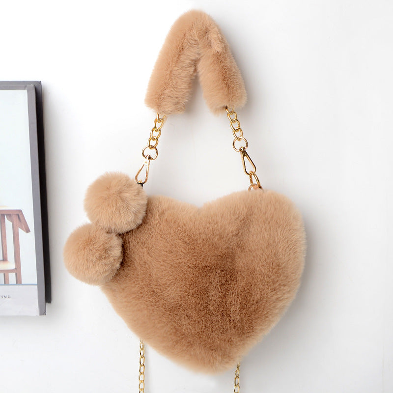Plush Love Heart Handbag – Valentine’s Day Purse - LauBelle Brand