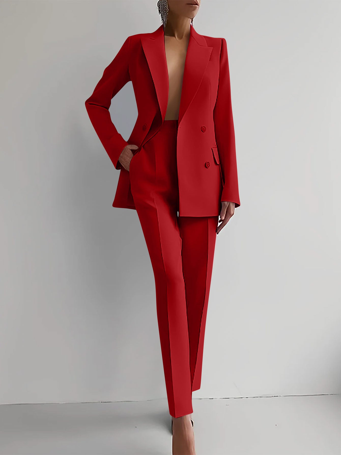 Elegance: Women's Casual Slim Fit Suit Set - LauBelle Brand