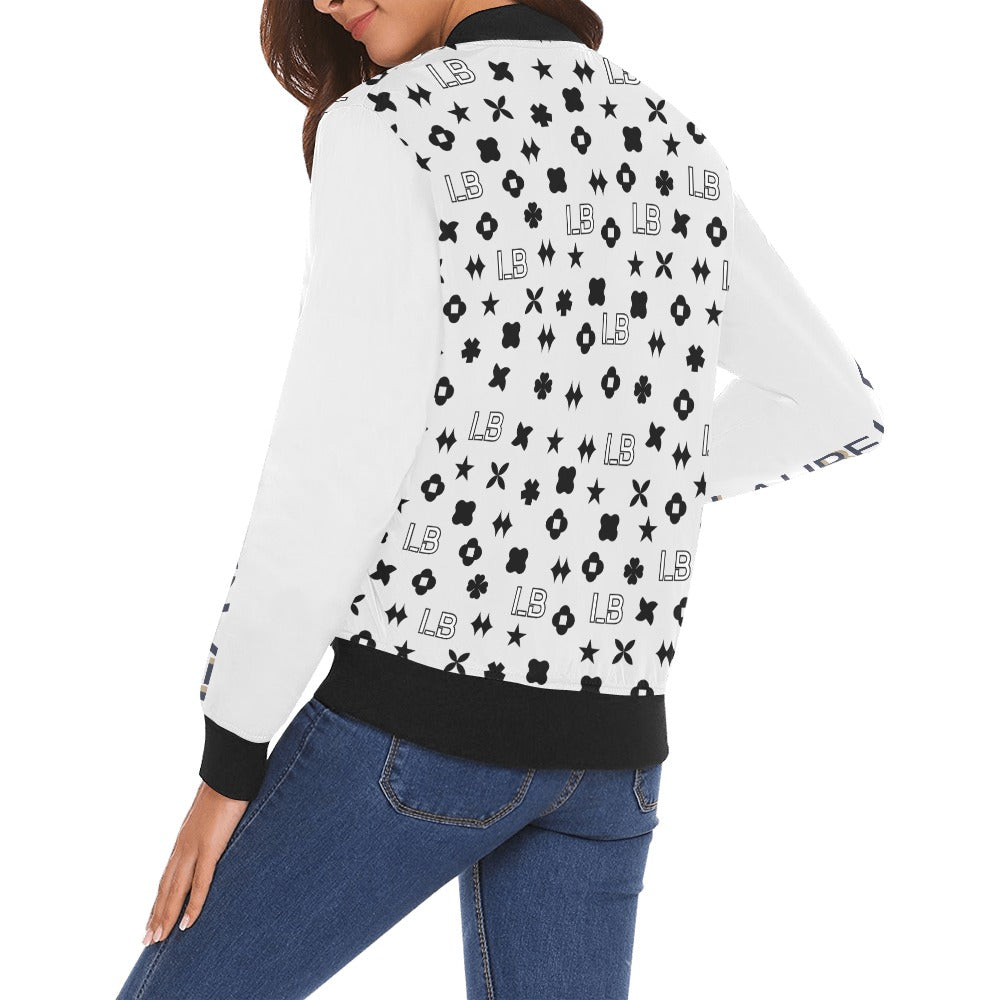 All Over Print Bomber Jacket for Women ( H19) - LauBelle Brand