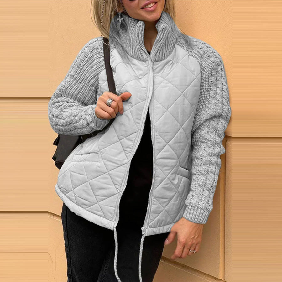 Arctic Chic: Knitted Stitch Warmth Jacket for Women - LauBelle Brand