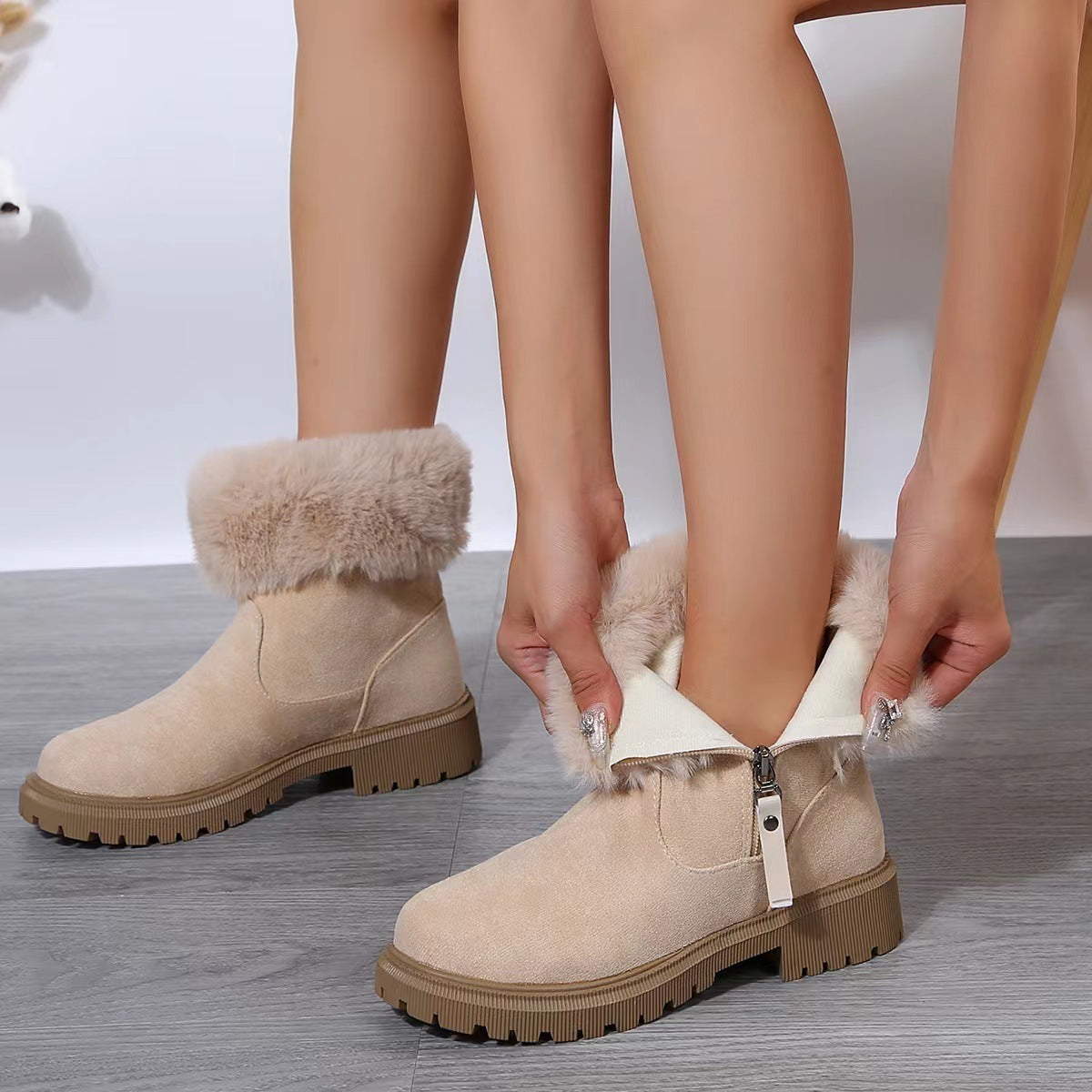 CozyChic Side-Zip Plush Winter Boots for Women - LauBelle Brand