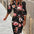 Chic Print Belted Slim Shirt Dress—3/4 Sleeve Lapel - LauBelle Brand