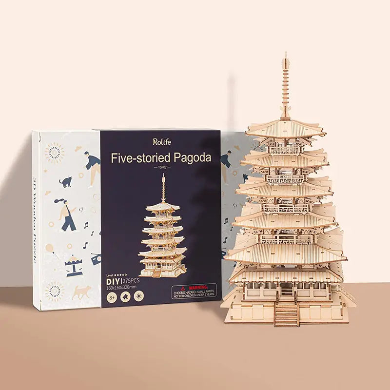 Wooden Model Kit 275 Pieces for Ages 14 and Up