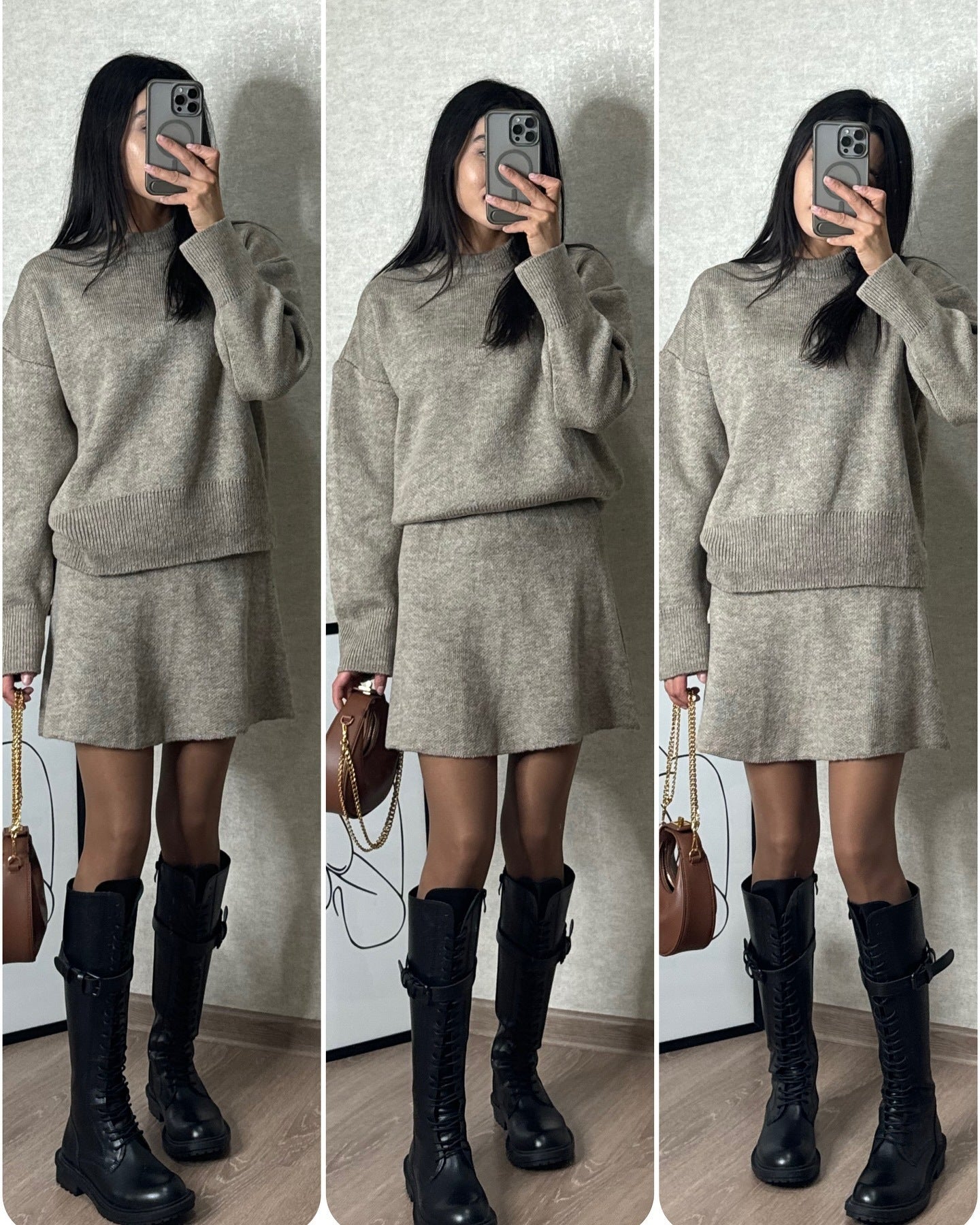 ChicKnit Women's 2-Piece Sweater & Skirt Set - LauBelle Brand