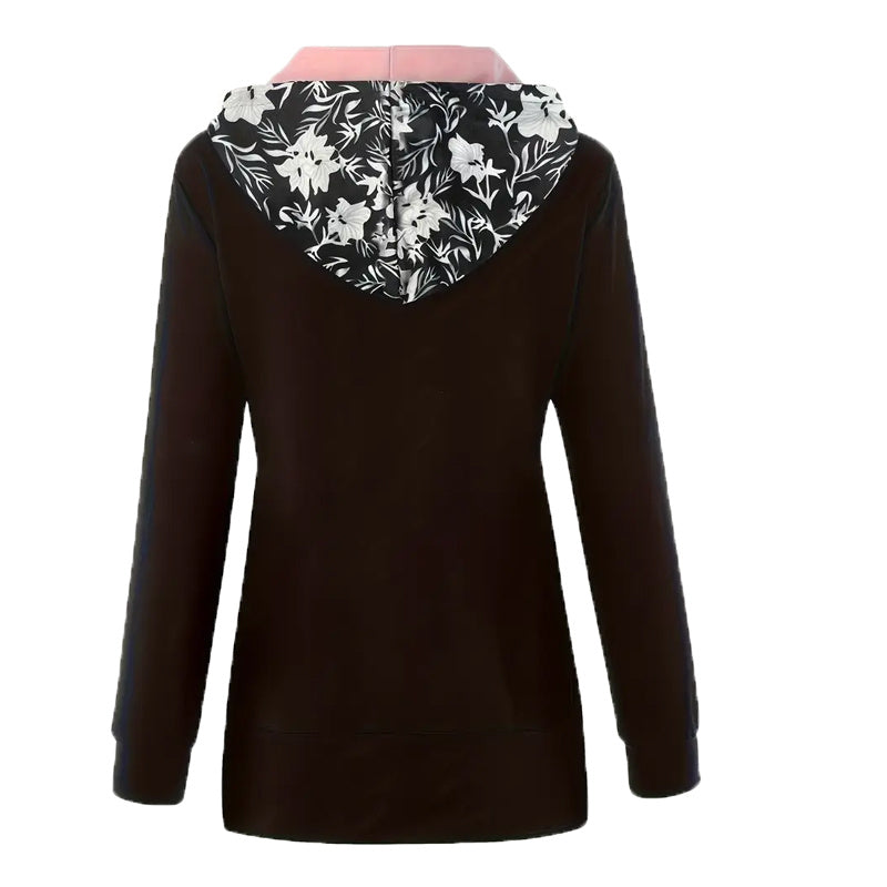 ChicBlock Plus: Cozy Color-Block Hooded Blazer - LauBelle