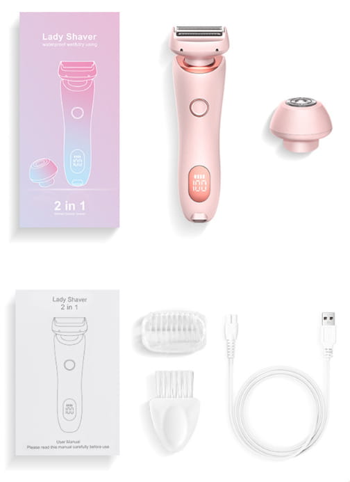 Electric Shaver for Women with Square Foil Head for Whole Body