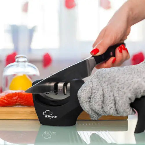 Easy Clean Knife Sharpener with Removable Design