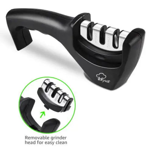 Easy Clean Knife Sharpener with Removable Design