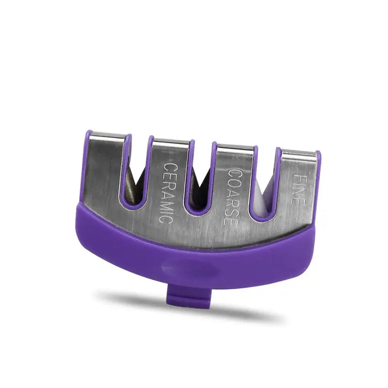 Easy Clean Knife Sharpener with Removable Design Purple