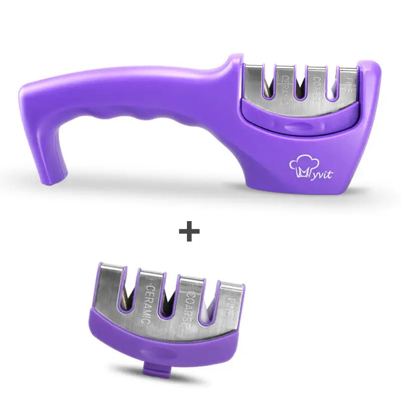 Easy Clean Knife Sharpener with Removable Design Purple set