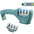 Easy Clean Knife Sharpener with Removable Design Stone green set
