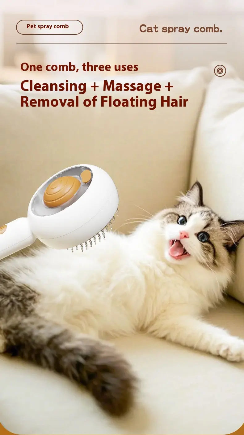 Pet Spray Comb Brush for Cats and Dogs
