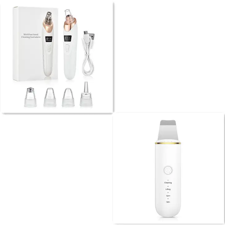 Electric Blackhead Remover and Pore Cleaner with Multiple Probes White set