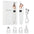 Electric Blackhead Remover and Pore Cleaner with Multiple Probes White