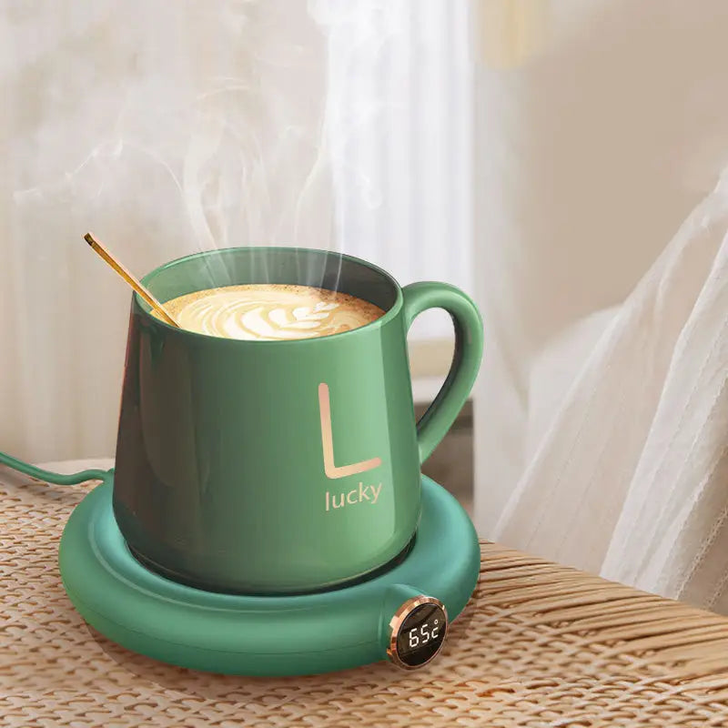 Electric Coffee and Tea Mug Warmer Plate for Home or Office M306 green / USB