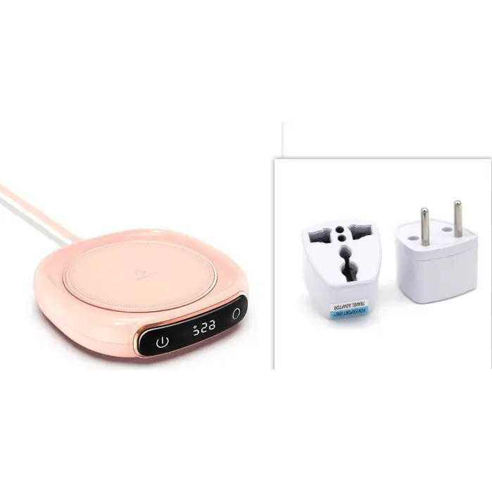 Electric Coffee and Tea Mug Warmer Plate for Home or Office M316 Pink / EU