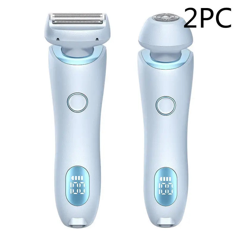 Electric Shaver for Women with Square Foil Head for Whole Body Blue 2PC / USB