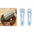 Electric Shaver for Women with Square Foil Head for Whole Body Blue and Lake Green set / USB