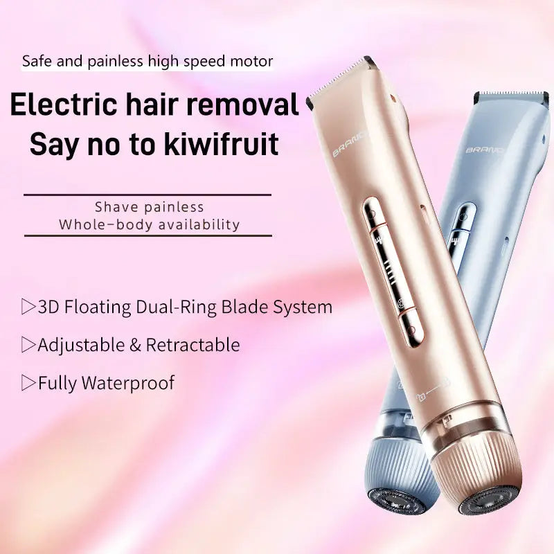 Electric Shaver for Women with Square Foil Head for Whole Body Gold / USB