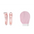 Electric Shaver for Women with Square Foil Head for Whole Body Pink Set1 / USB