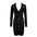 Elegance: Slim Fit Long-Sleeve Dress - Black / XS