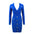 Elegance: Slim Fit Long-Sleeve Dress - Blue / XS