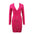 Elegance: Slim Fit Long-Sleeve Dress - Rose Red / XS