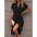 Elegance Splendor: One-Shoulder Evening Dress - Black / S