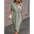 Elegance Splendor: One-Shoulder Evening Dress - Light Green / S
