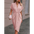 Elegance Splendor: One-Shoulder Evening Dress - Pink / S