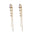 Elegance Tassel: Silver Needle Pearl Earrings - Silver - 4