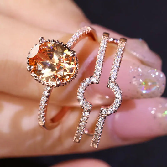 Elegance: Women’s Round Diamond Personality Ring