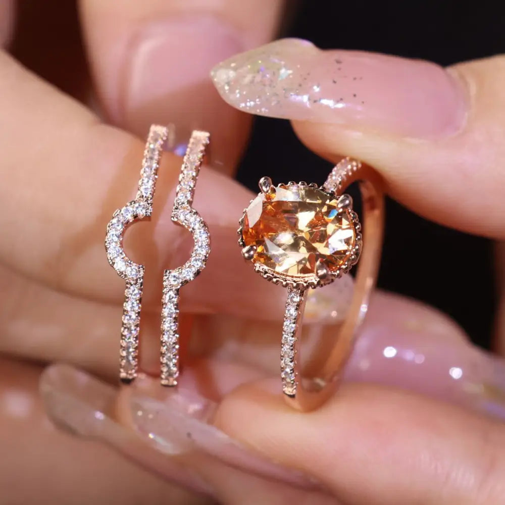 Elegance: Women’s Round Diamond Personality Ring