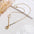 EleganceLink Gold Beaded Stainless Steel Necklace - Gold