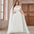 ElegancePlus Chiffon Lace Cloak Dress - White / S