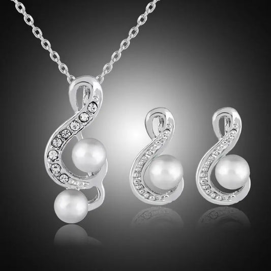 Elegant Pearl Bridal Set by Danbi Jewelry - default
