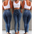Elevate: Women’s High-Waist Stretch Jeans & Belt - Dark blue / S