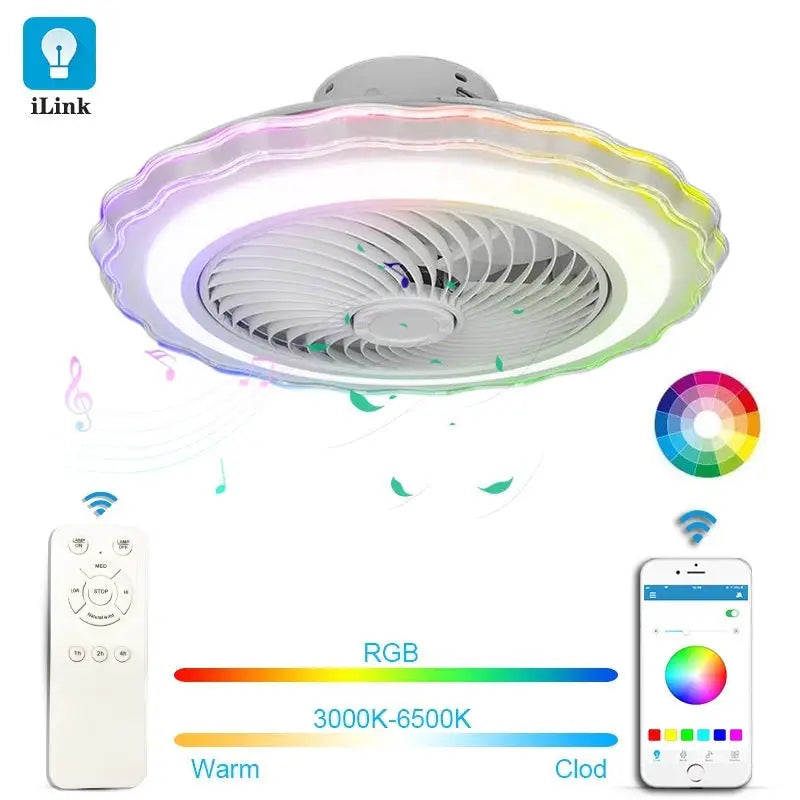 Elvin Magic 50CM Overhead Fan Light with APP Control 60W 220V STYLE / 60W motor 36W