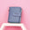 Embroidered PU Leather Short with Polyester Lining for Women - Blue