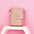 Embroidered PU Leather Short with Polyester Lining for Women - Light Pink