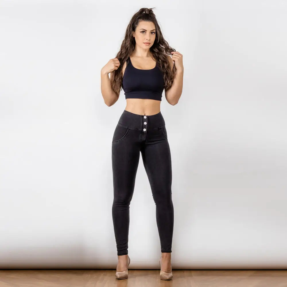 EmpowerLift High Waist Button-Up Jeans - 4