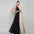 EuroAm V-Neck Backless Color Maxi Dress - Picture color / L