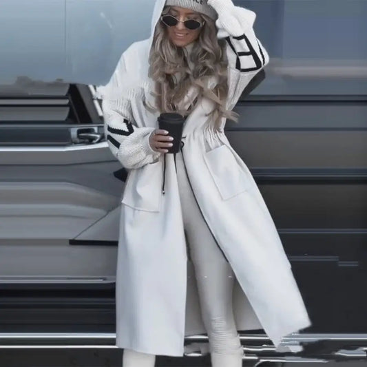 EuroAmeri Chic Splice: Women’s Hooded Coat