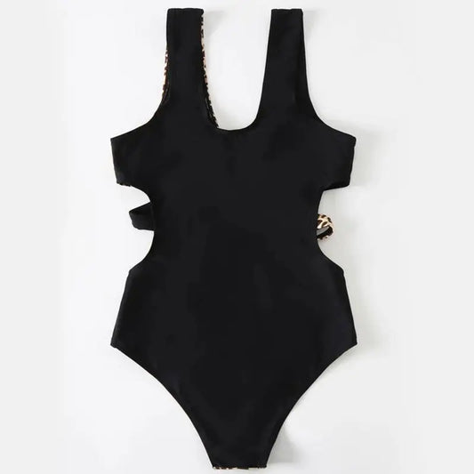European And American Bikini High Waist One Piece Swimsuit