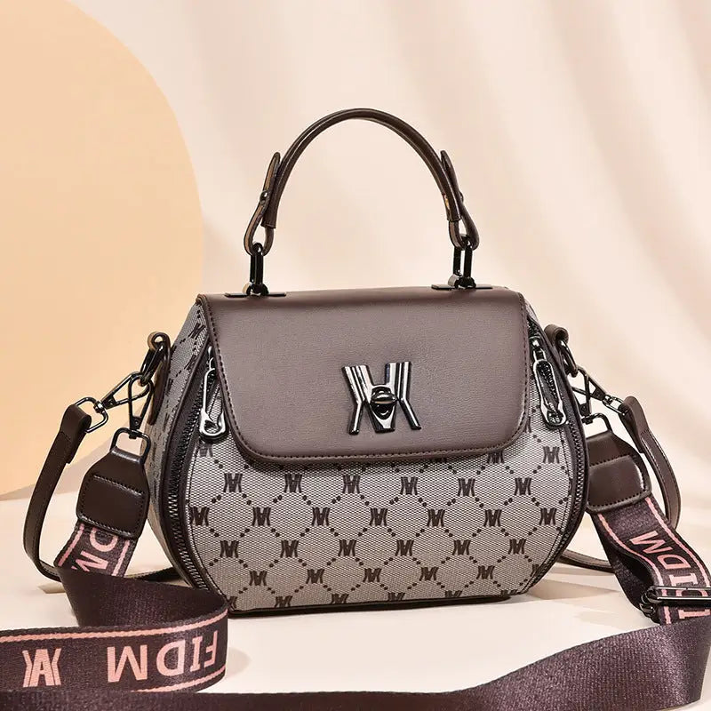 European Style PU Leather Printed Suitcase with Polyester Lining
