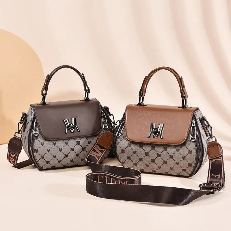 European Style PU Leather Printed Suitcase with Polyester Lining