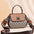 European Style PU Leather Printed Suitcase with Polyester Lining - Pour A Yellowish Brown