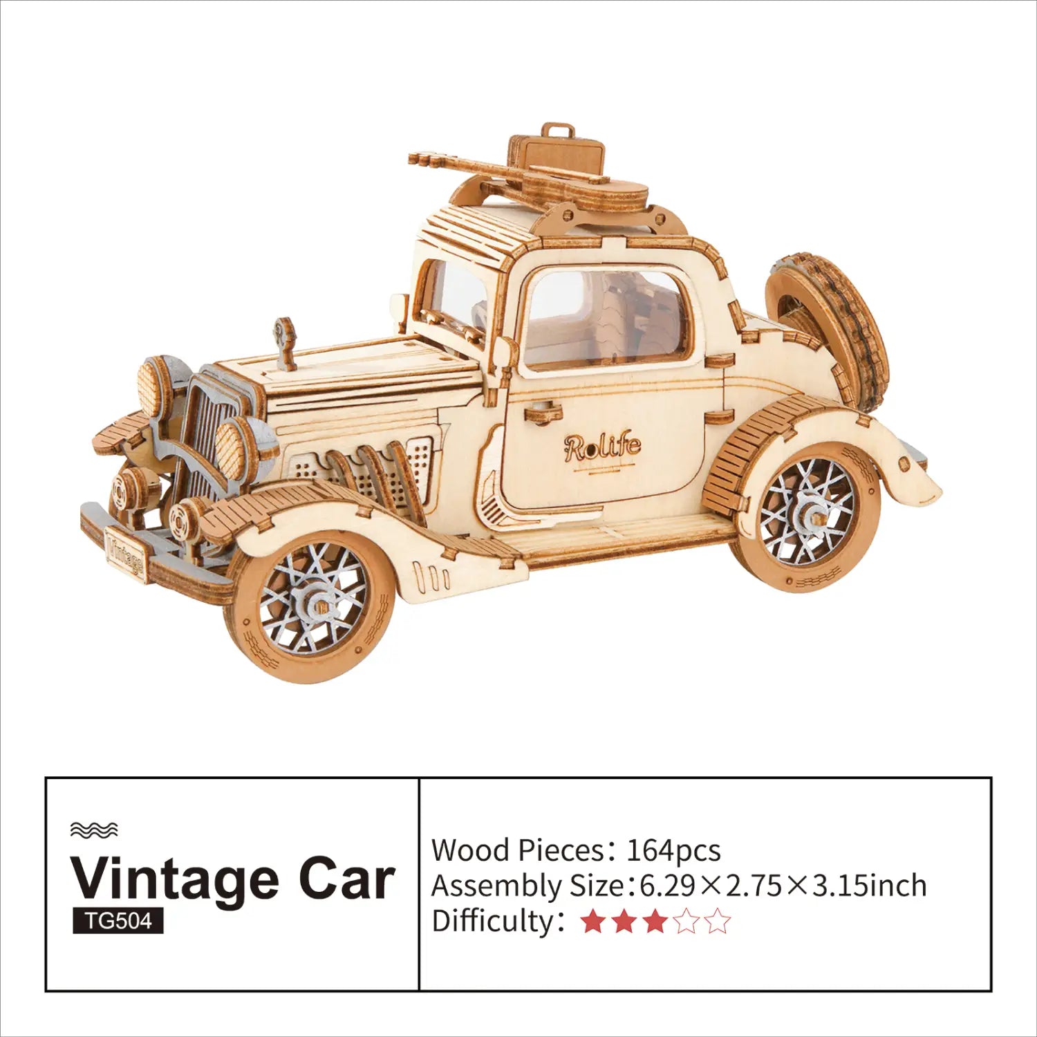 Plywood Package with English Instructions and Accessories No Glue Included