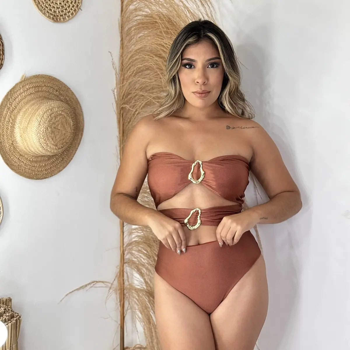 One-piece Swimsuit Sexy Bikini Women’s Solid Color